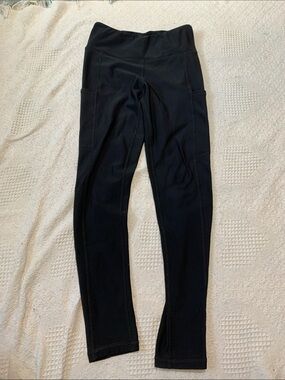 Black Silver Icing Fleece Lined High-Waist leggings